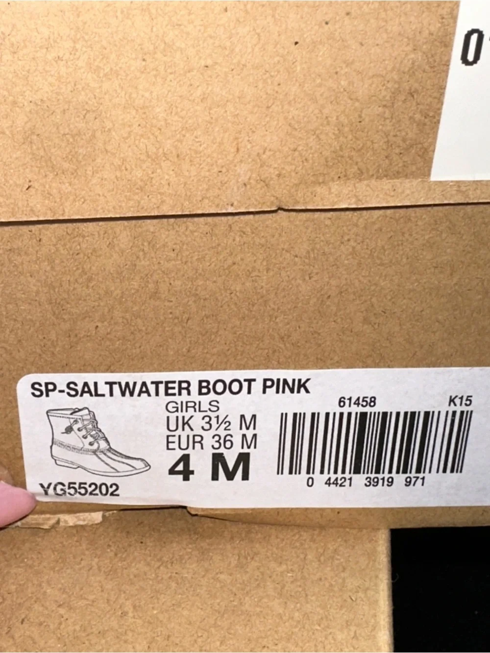 Sperry Kids Bright Pink and Tan Duck Boots